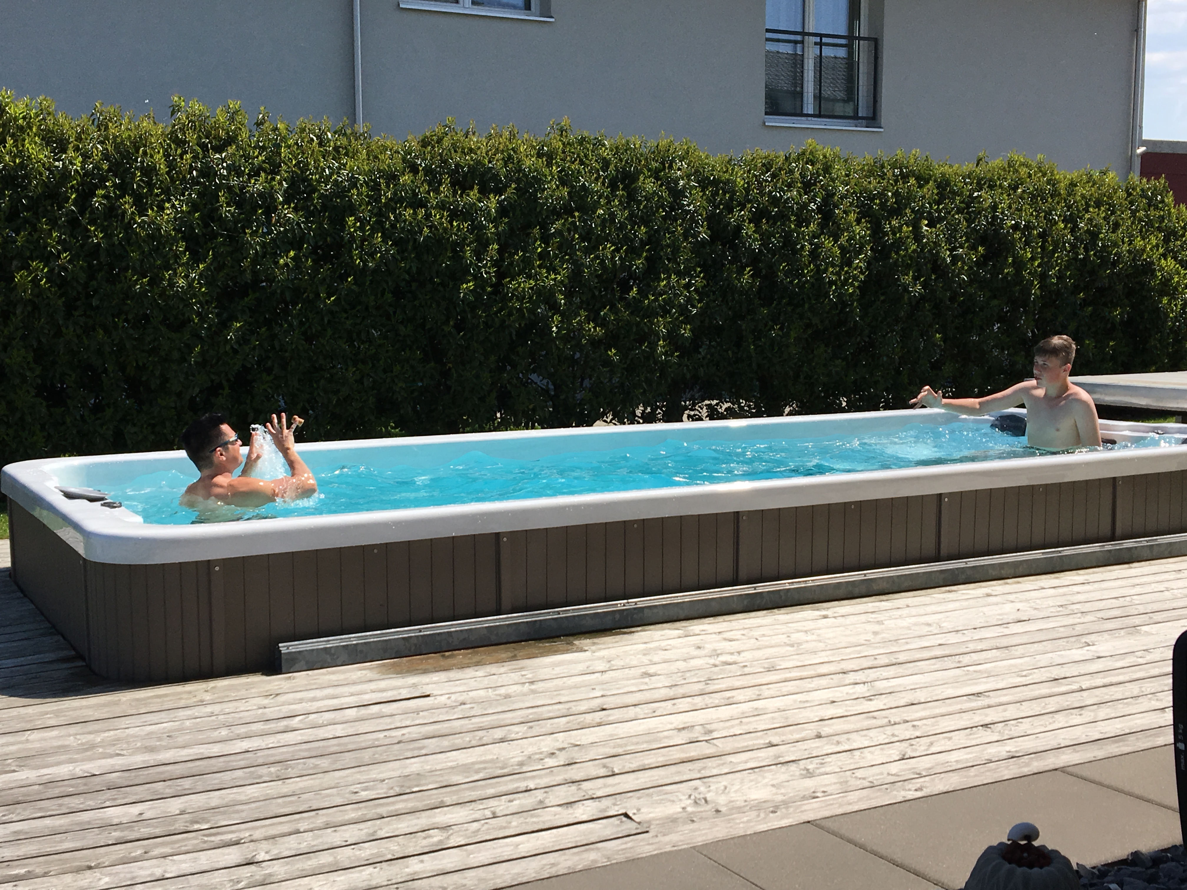 Schwimmspa Oceanus Schwimm 55 eingebaut